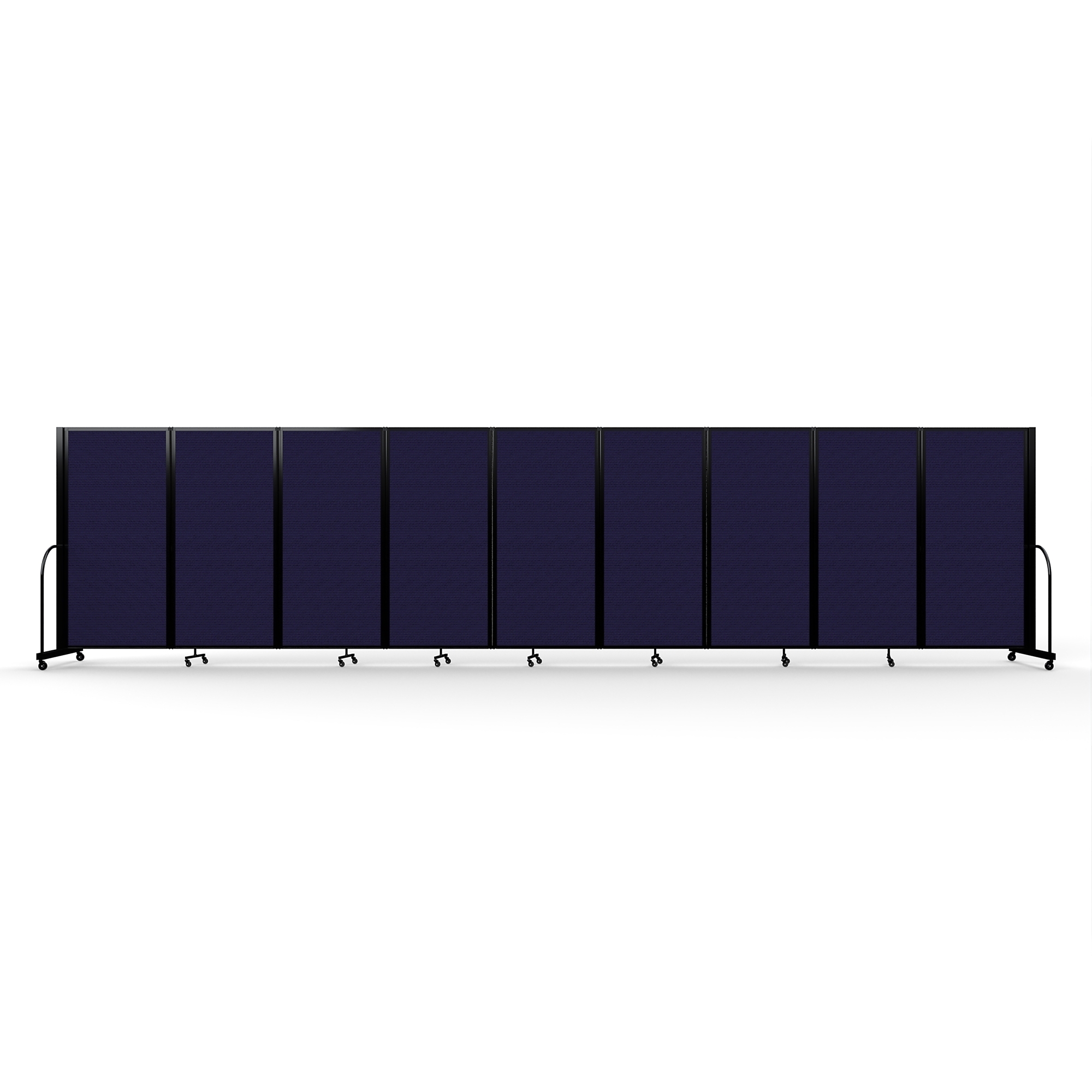 Screenflex Full Motion Divider — 6ft. x 25ft.1in., Black Frame, Navy, Model# FSH-609-B-DV